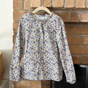 Little English Emily Flora Ruffle Shirt Blouse in Hawthorne Floral